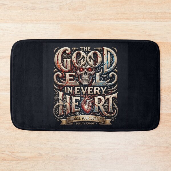 Item preview, Good Evil Heart Skull Ribbon designed and sold by Voodoo Store Paranormal Collections.
