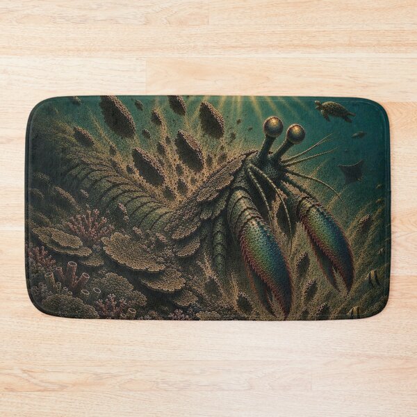 Item preview, Coral Mantis Shrimp Kaiju Ukiyo-e | Japanese Sea Monster Woodblock Art designed and sold by Vandy Fullam.