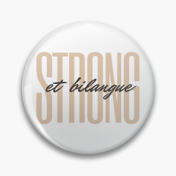 Item preview, Strong et Bilingue | French Language Learner Minimalist Typography Design designed and sold by Trodyglot.