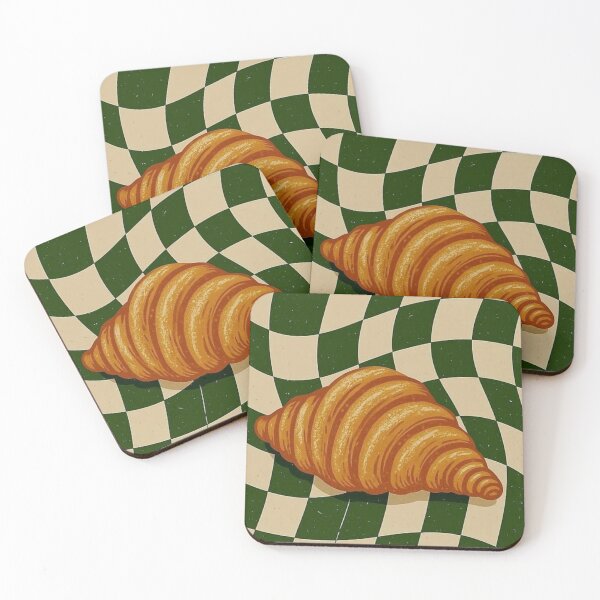Item preview, French Croissant | Café Kitchen Print | Retro Breakfast Poster designed and sold by potraitsbyana.