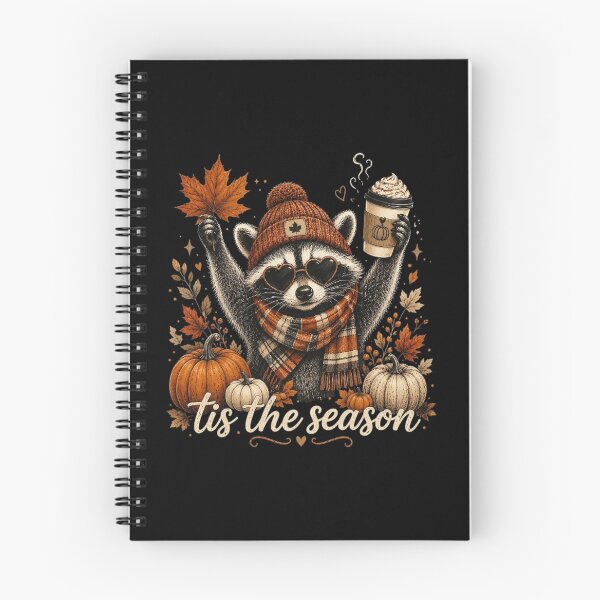 Item preview, Retro Autumn Raccoon Pumpkin | Funny Fall Coffee Aesthetic Art designed and sold by DesignDenDo ⭐⭐⭐⭐⭐.