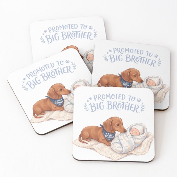 Item preview, Promoted to Big Brother Dachshund New Baby Sibling Gift designed and sold by jgoteiner.
