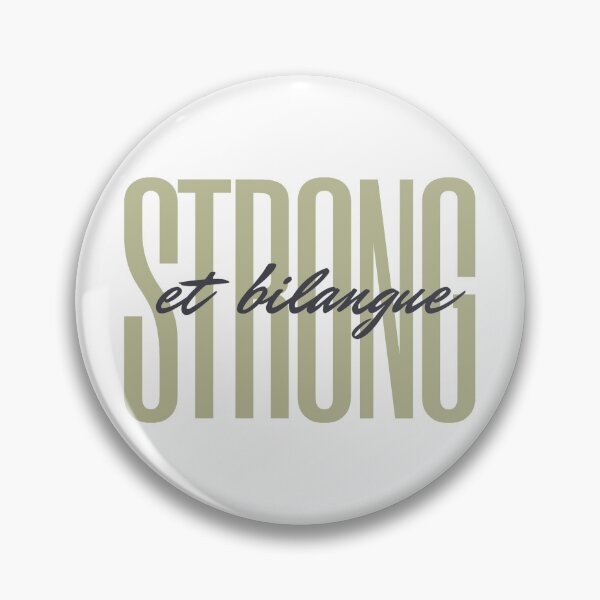 Item preview, Strong et Bilingue | French Language Learner Minimalist Typography Design designed and sold by Trodyglot.