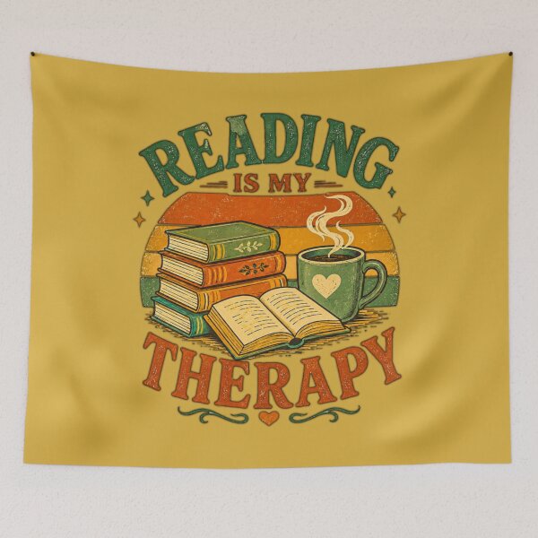 Item preview, Reading Is My Therapy Vintage designed and sold by StockAnime.