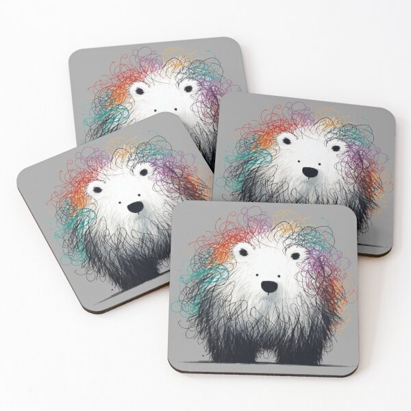Item preview, Cute Bear Illustration - Whimsical Ink & Watercolor Rainbow Animal Art designed and sold by AnyGil.