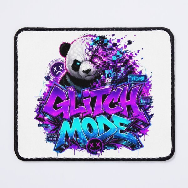 Artikelvorschau, GLITCH MODE Panda Gaming Sticker | Neon Cyber Gamer Streetwear Grafikdesign entworfen und verkauft von Stylestickers55.