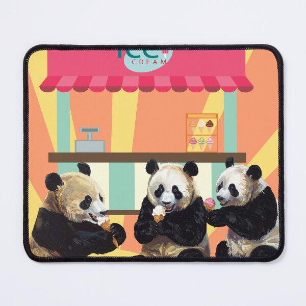 Item preview, Panda Ice Cream Retro Sunset designed and sold by Tanya Zevallos.