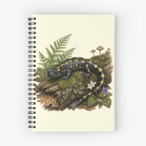 Item preview, Spotted Salamander Woodland Nature Study | Colored Pencil Style designed and sold by BloomStudio1.