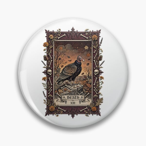 Item preview, Death Tarot Card Turkey Vulture Birdwatcher Gothic Bird XIII designed and sold by Neurospicy Trolls.