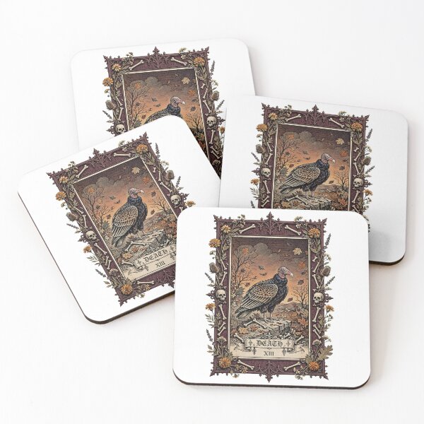 Item preview, Death Tarot Card Turkey Vulture Birdwatcher Gothic Bird XIII designed and sold by Neurospicy Trolls.