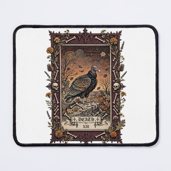 Item preview, Death Tarot Card Turkey Vulture Birdwatcher Gothic Bird XIII designed and sold by Neurospicy Trolls.