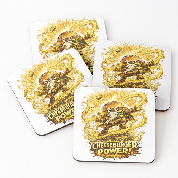 Item preview, Cheeseburger Power Super Hero Burger Vintage Graphic designed and sold by irfanshikh.