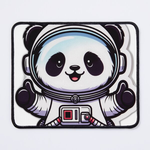 Item preview, Happy Astronaut Panda Cheering - Cute Kawaii Space Panda Sticker designed and sold by PandaInkDQT.