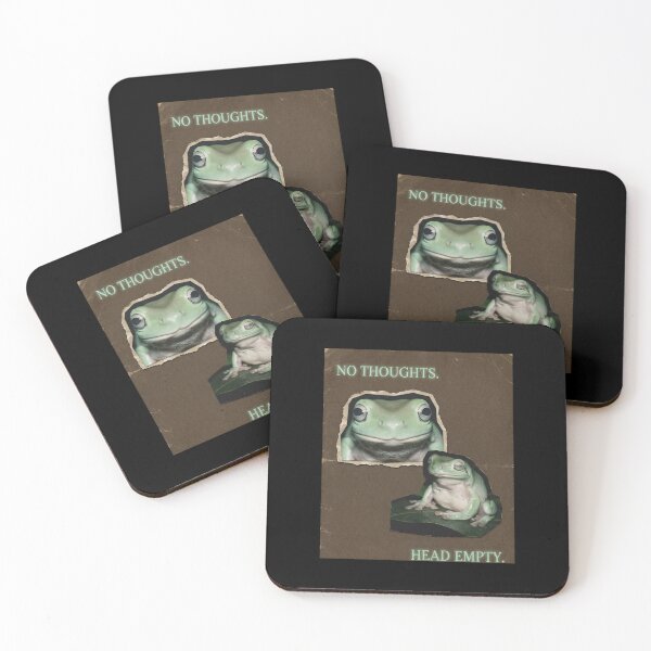 Item preview, No Thoughts Head Empty Frog Vintage Sticker Meme designed and sold by lexthelord.