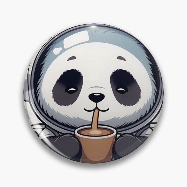 Item preview, Astronaut Panda Coffee Break - Cute Kawaii Space Panda Sticker designed and sold by PandaInkDQT.