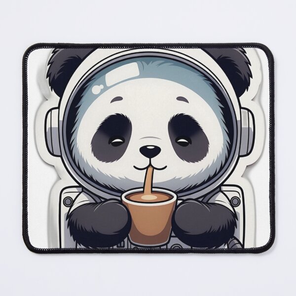 Item preview, Astronaut Panda Coffee Break - Cute Kawaii Space Panda Sticker designed and sold by PandaInkDQT.
