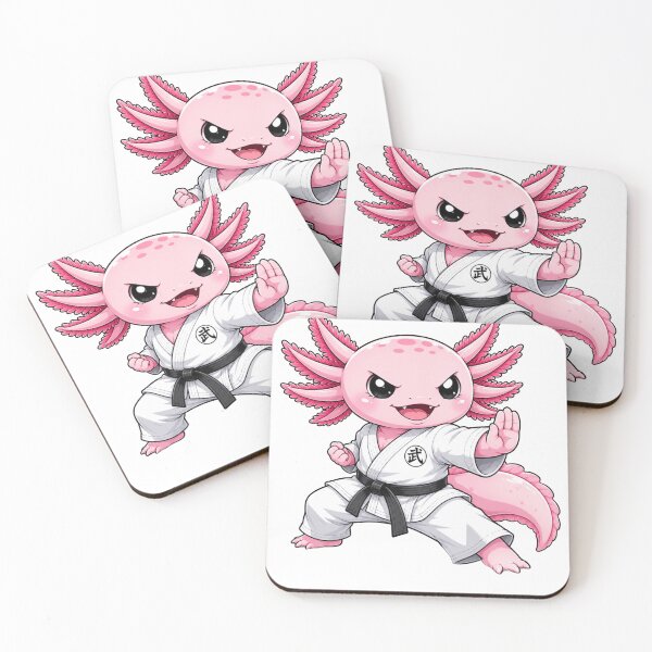 Item preview, Karate Axolotl Fighter Funny Martial Arts Black Belt designed and sold by Uniqueauraaprints.