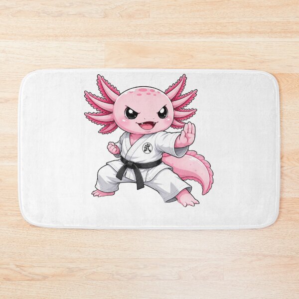 Item preview, Karate Axolotl Fighter Funny Martial Arts Black Belt designed and sold by Uniqueauraaprints.