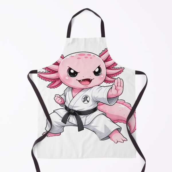 Item preview, Karate Axolotl Fighter Funny Martial Arts Black Belt designed and sold by Uniqueauraaprints.