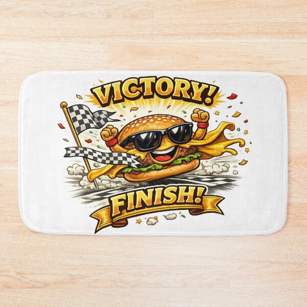 Item preview, Victory Finish Racing Burger Funny Champion Food Graphic designed and sold by irfanshikh.