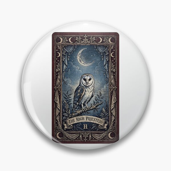 Item preview, The High Priestess Tarot Card Barn Owl Birdwatcher II designed and sold by Neurospicy Trolls.