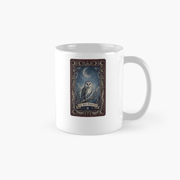 Item preview, The High Priestess Tarot Card Barn Owl Birdwatcher II designed and sold by Neurospicy Trolls.