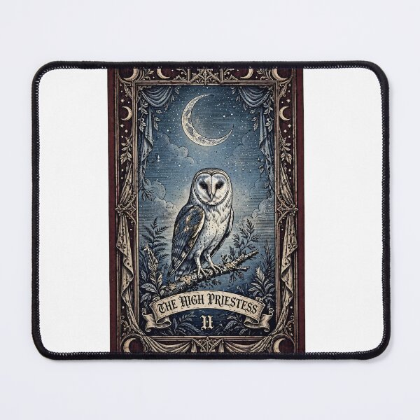 Item preview, The High Priestess Tarot Card Barn Owl Birdwatcher II designed and sold by Neurospicy Trolls.
