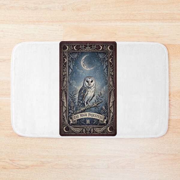 Item preview, The High Priestess Tarot Card Barn Owl Birdwatcher II designed and sold by Neurospicy Trolls.