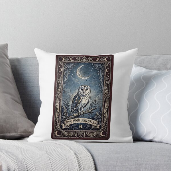 Item preview, The High Priestess Tarot Card Barn Owl Birdwatcher II designed and sold by Neurospicy Trolls.