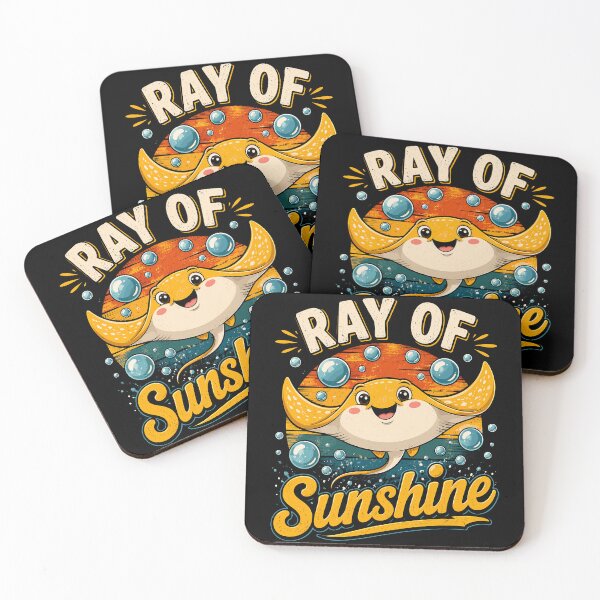 Item preview, Ray of Sunshine Stingray Retro Sea Animal designed and sold by gordonbwyashop.