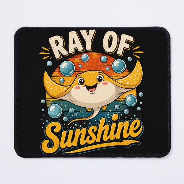 Item preview, Ray of Sunshine Stingray Retro Sea Animal designed and sold by gordonbwyashop.