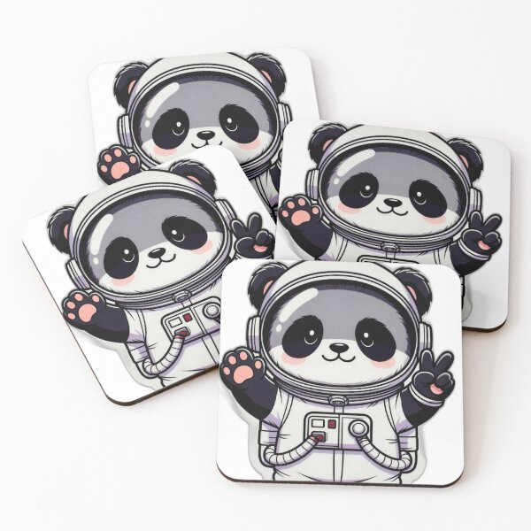 Item preview, Cute Astronaut Panda Peace Sign - Kawaii Space Panda Sticker designed and sold by PandaInkDQT.