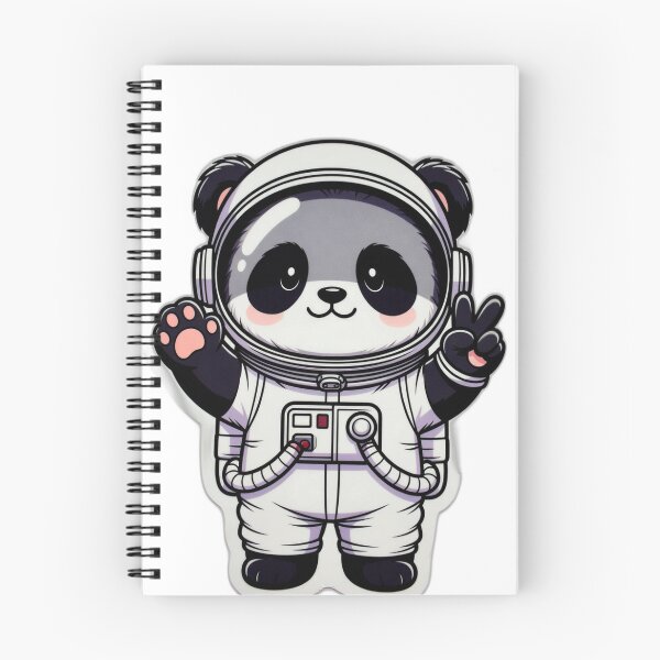 Item preview, Cute Astronaut Panda Peace Sign - Kawaii Space Panda Sticker designed and sold by PandaInkDQT.