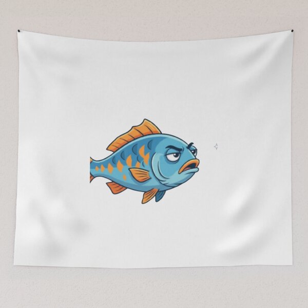 Item preview, Skeptical Fish Avoiding Hook - Fishing Humor Art  designed and sold by NoFishToday.