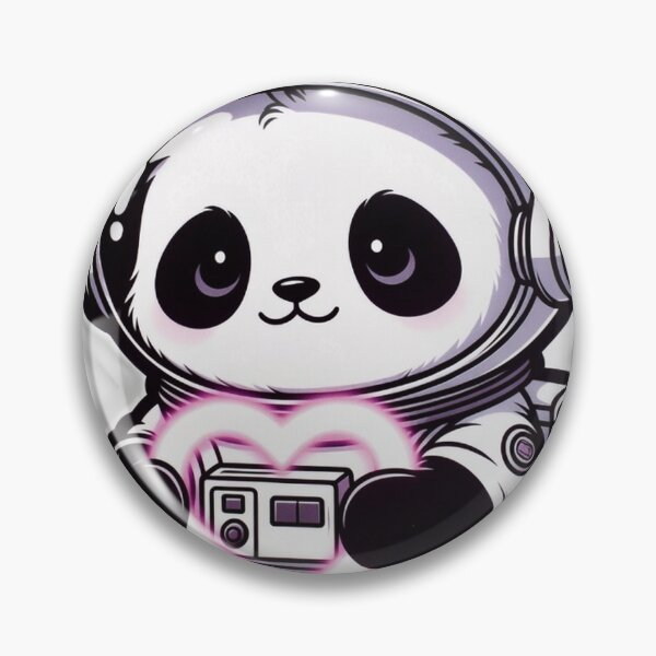 Item preview, Astronaut Panda with Glowing Heart - Cute Love Space Panda Sticker designed and sold by PandaInkDQT.