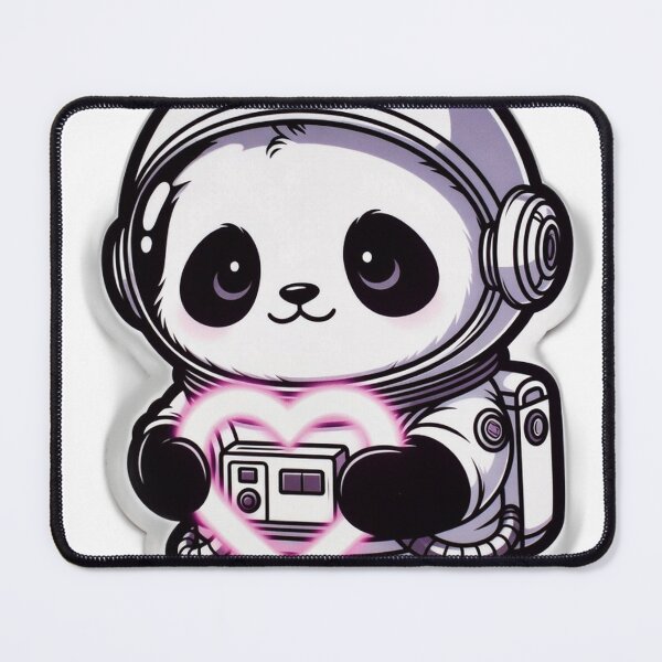 Item preview, Astronaut Panda with Glowing Heart - Cute Love Space Panda Sticker designed and sold by PandaInkDQT.
