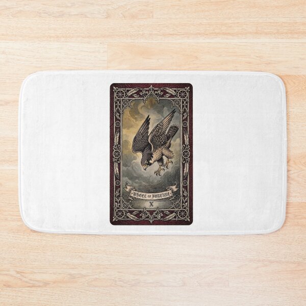 Item preview, Wheel of Fortune Tarot Card Peregrine Falcon Birdwatcher X designed and sold by Neurospicy Trolls.