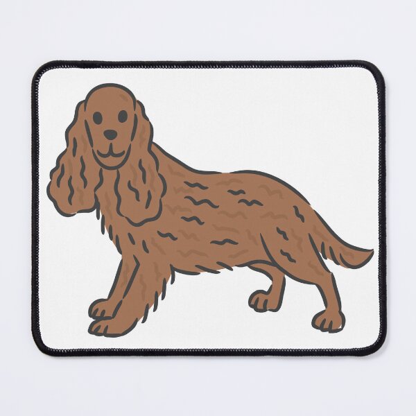 Item preview, Beautiful English Cocker Spaniel dog with long ears sitting cartoon. designed and sold by monkik.