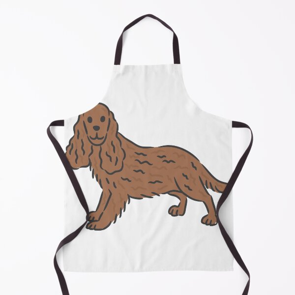 Item preview, Beautiful English Cocker Spaniel dog with long ears sitting cartoon. designed and sold by monkik.
