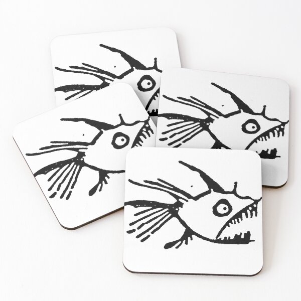 Item preview, 2K Hand-Drawn Anglerfish - Minimalist Grunge Deep Sea Creature designed and sold by Kromatik.