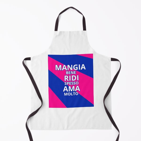 Item preview, Mangia Bene Ridi Spesso Ama Molto – White Italian Quote on Fuchsia & Navy Blue Background designed and sold by icreativestudio.