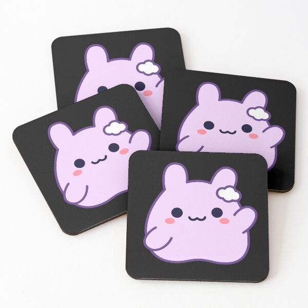 Item preview, Kumo Purple Lila Cute Kawaii Bunny Blob designed and sold by MimochiStudio.
