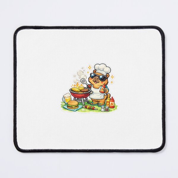 Item preview, BBQ Chef Capybara Summer Sticker designed and sold by AuudiVasustudio.