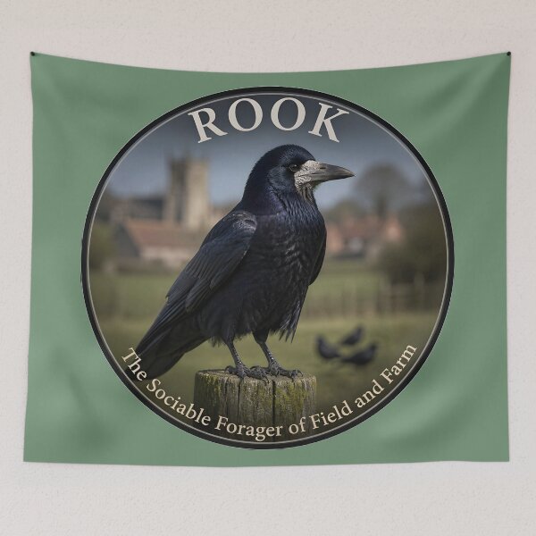 Item preview, ROOK  – The Sociable Forager of Field and Farm designed and sold by The Digital Compass.