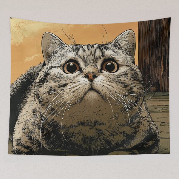 Item preview, A cute cat! designed and sold by ArtifactsLab.