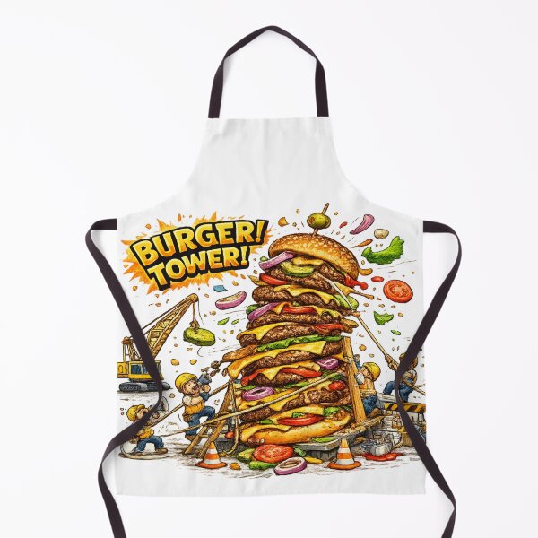 Item preview, Burger Tower Giant Cheeseburger Construction Funny Graphic designed and sold by irfanshikh.