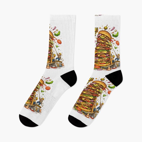 Item preview, Burger Tower Giant Cheeseburger Construction Funny Graphic designed and sold by irfanshikh.