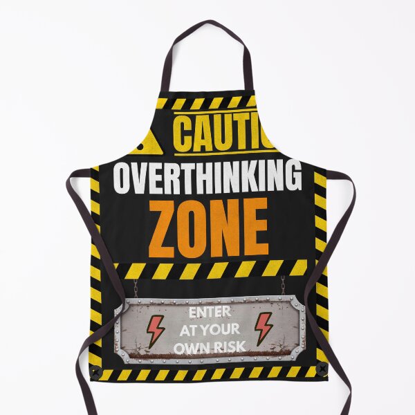 Item preview, Caution Overthinking Zone Funny Introvert Warning Sign T-Shirt designed and sold by Uvclick.