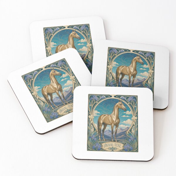 Item preview, Akhal-Teke Horse Art Nouveau Equestrian Design designed and sold by AntiqueImages.