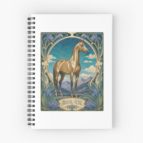 Item preview, Akhal-Teke Horse Art Nouveau Equestrian Design designed and sold by AntiqueImages.